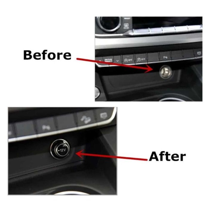 Capac Priza Bricheta Auto Model Cromat 12V Universal BMW Audi VW Seat