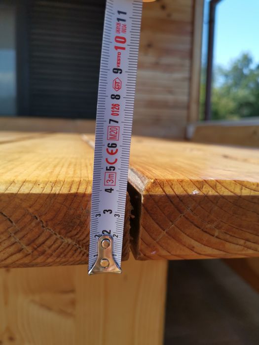 Градински комплект масив, маса и пейки