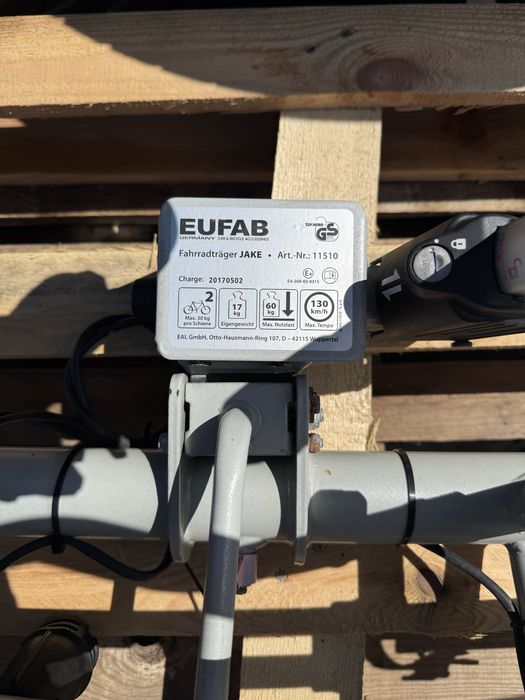 Стойка за теглич за 2 бр. Велосипеди EUFAB