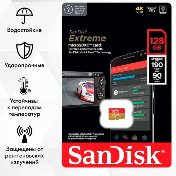 Карта памяти Sandisk Micro SD 128GB