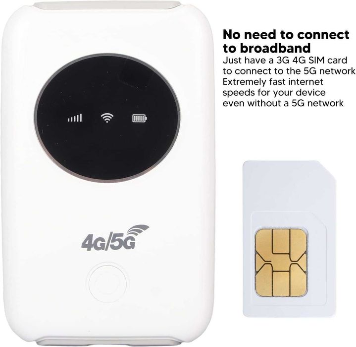 USB WiFi преносим, 5G  модем,със слот за SIM карта, до 10 потребители