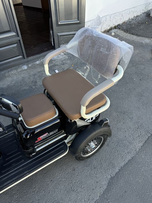 Семейный Мини электро трицикл  3 сидениями для пассажиров | новое