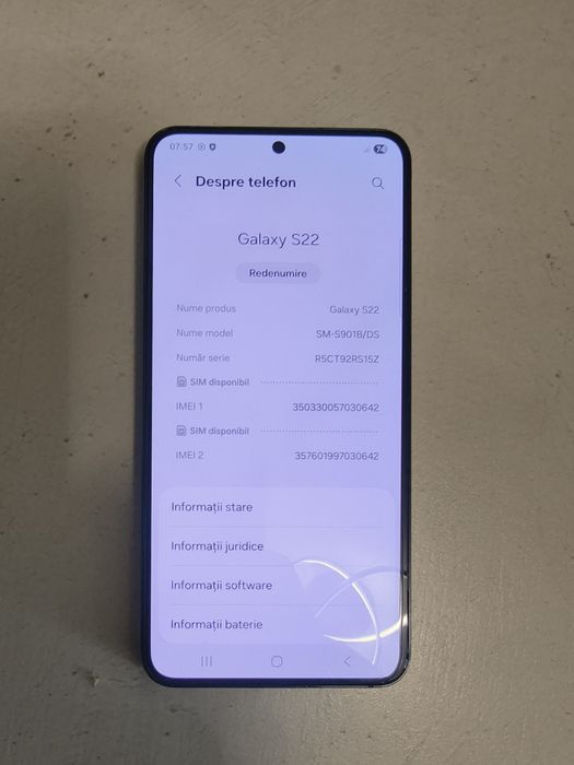 Samsung s22 8gb/128gb stare perfectă de funcționare