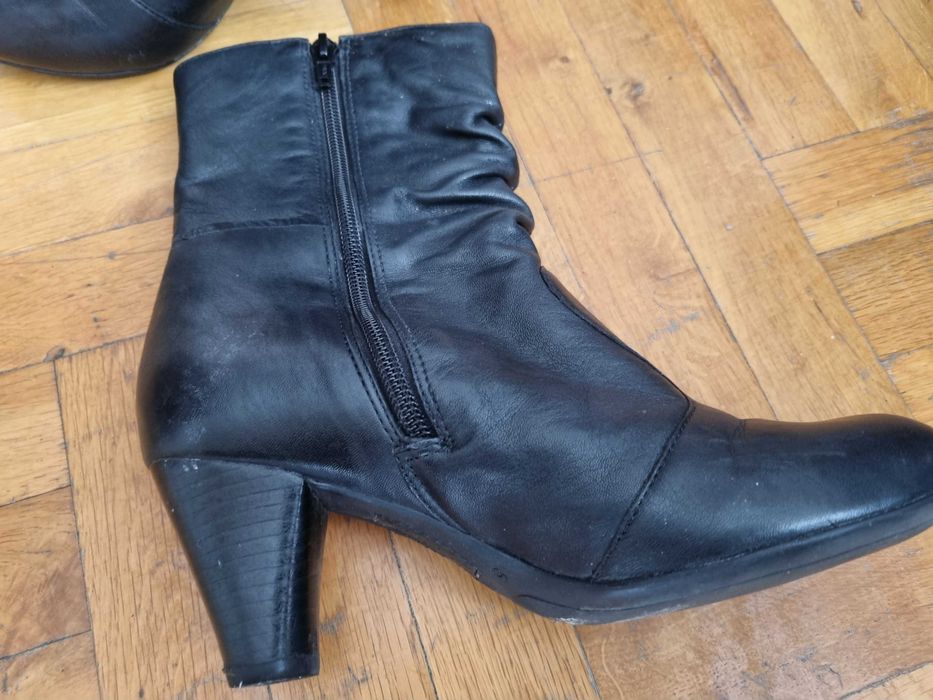 Дамски черни кожени боти Кларкс Clarks