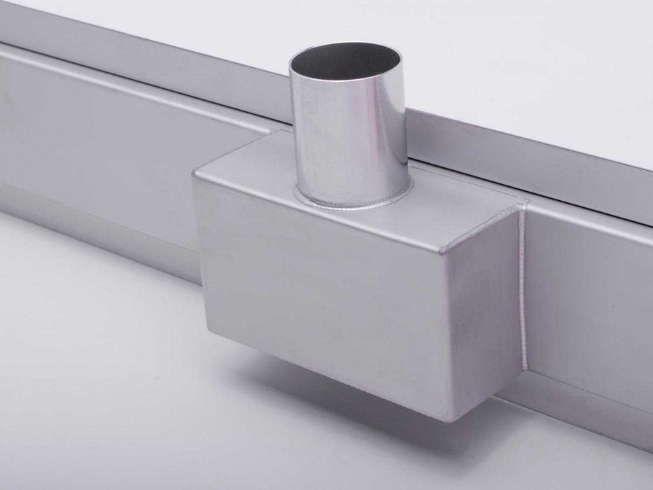 Rigola dus integral din inox cu capac Sticla Neagra, lungime 40cm