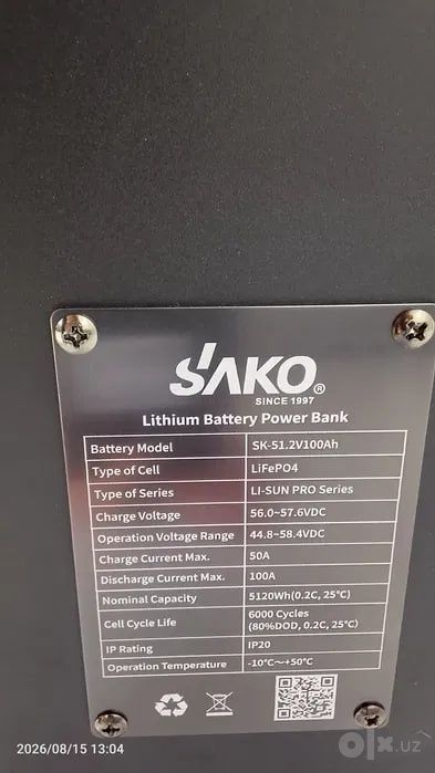 SAKO 5.12kw litiy temir fasfat akumlyatorlar