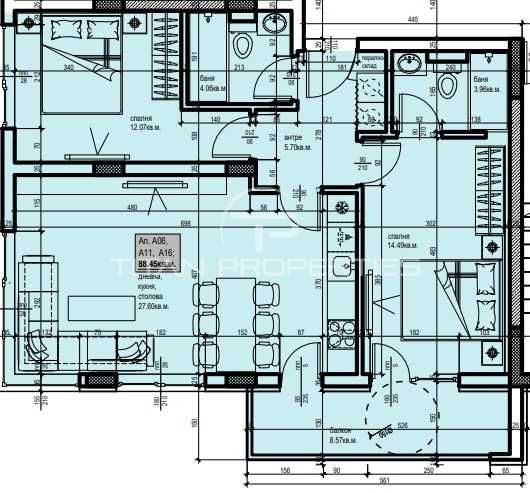 Продава се Тристаен апартамент в Пловдив, Христо Смирненски - 101 кв.м за 1310 €/кв.м - Снимка #2