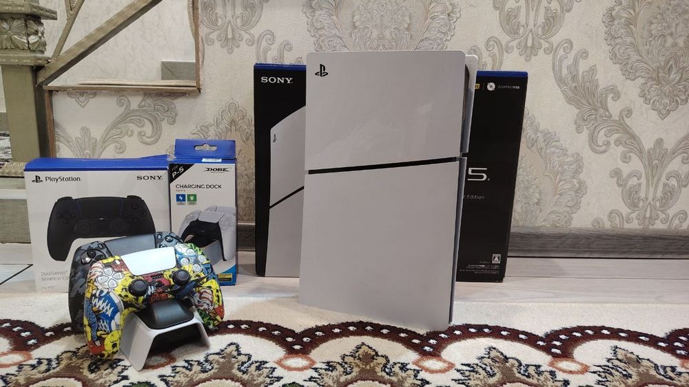 playstation 5 slim 1тб 2 джойстик Топ игры состояние идеальное