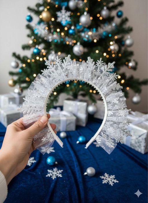 Ободок Корона Снежинка