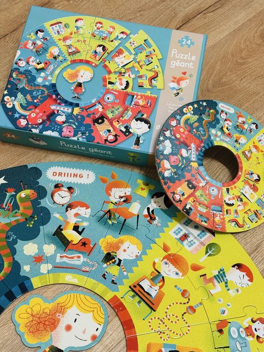 Djeco гигантски пъзел „Денят“ – като нов, идеален подарък