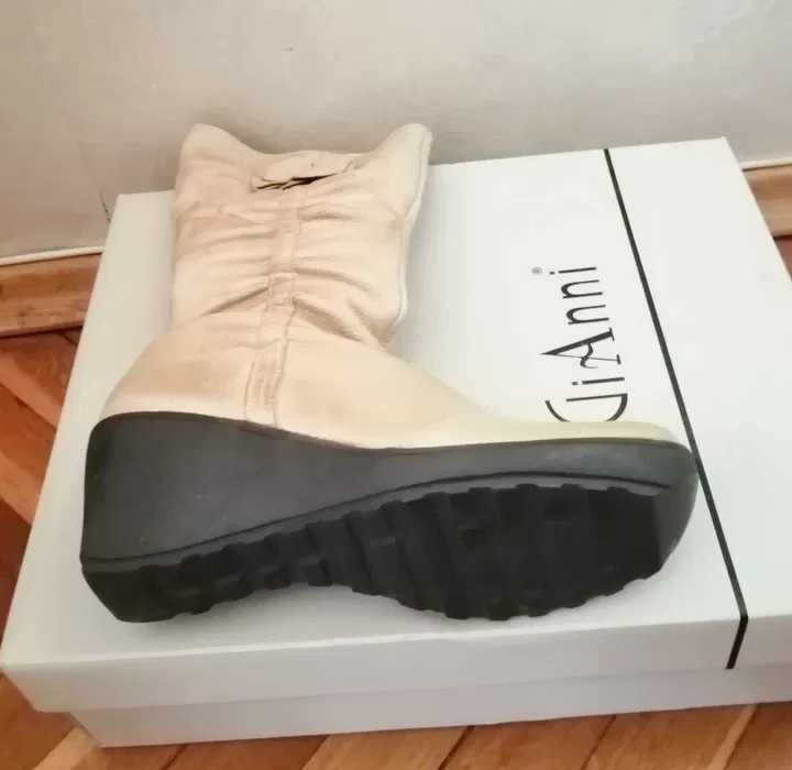 Елегантни и топли зимни ботуши от естествена кожа /нови/