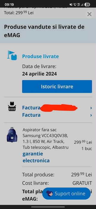 Aspirator Samsung fara sac