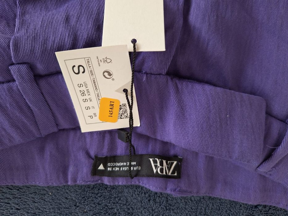 Pantaloni ZARA noi eleganți mov– mărime S si M