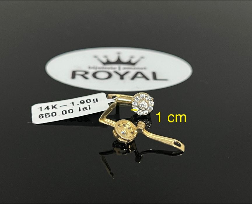 Bijuteria Royal CB : Cercei copil aur 14K 1,90 grame