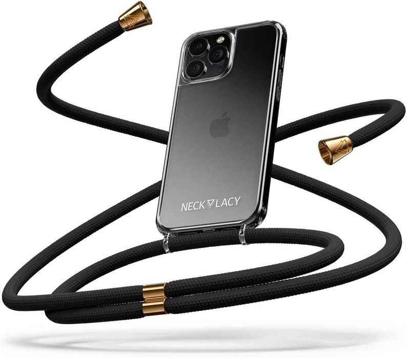 Husa transparenta agățat în jurul gâtului NECKLACY IPhone 15/14Pro/13