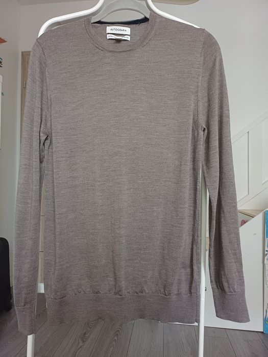 Pulover cardigan lana merinos casmir S M L