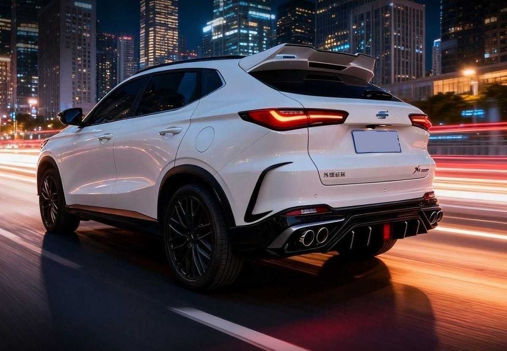 Диффузор заднего бампера+ раздвоение выхлопа Changan X5 Plus