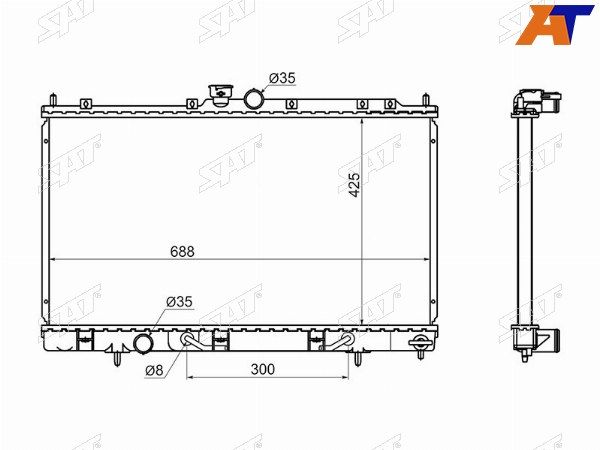 Радиатор Mitsubishi Airtrek