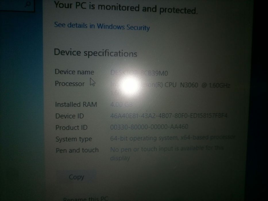 Laptop Hp Intel Celeron 1.60 ghz 4 gb ram 250 gb hdd