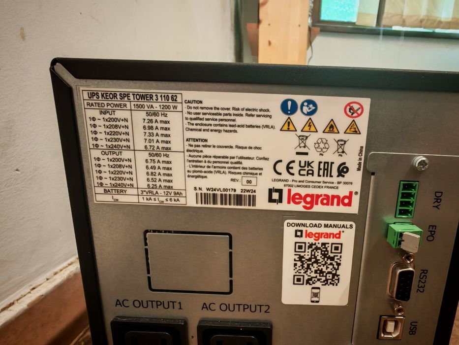 UPS Legrand Keor SPE Tower 3 1500VA