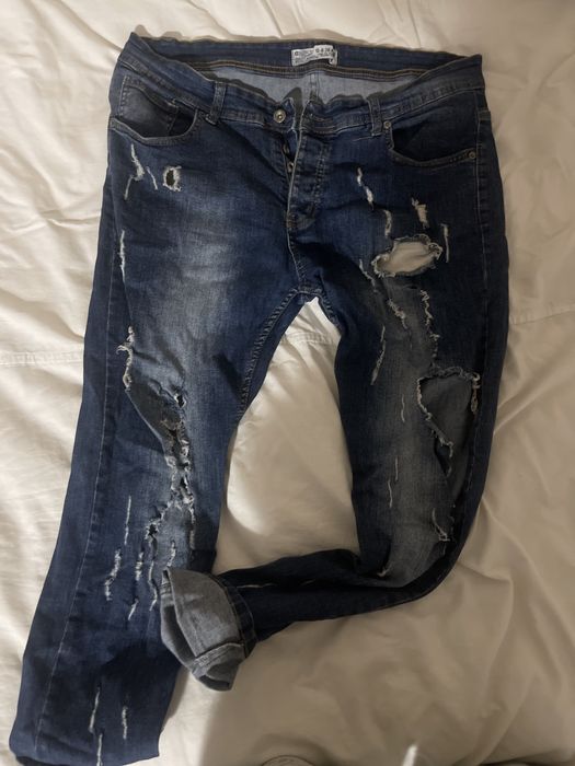 Накъсани дънки еластични