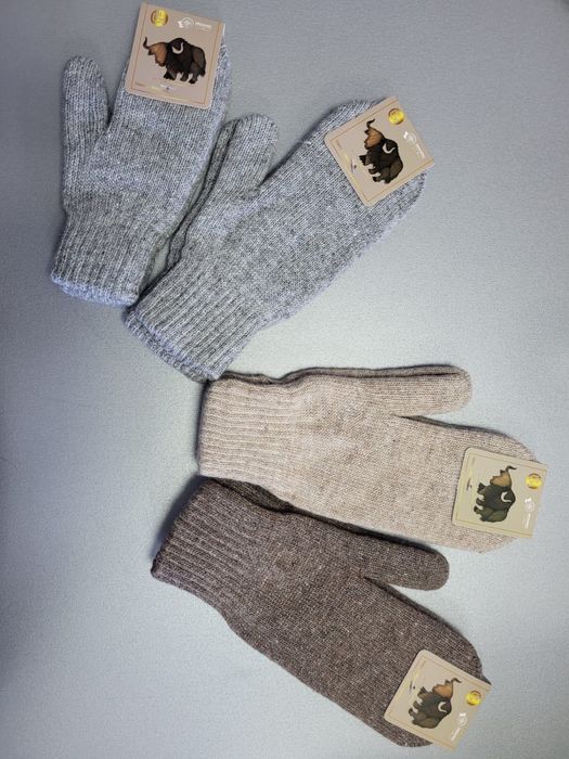 Варежки из Монголии , шерсть яка 70%+вискоза 30%