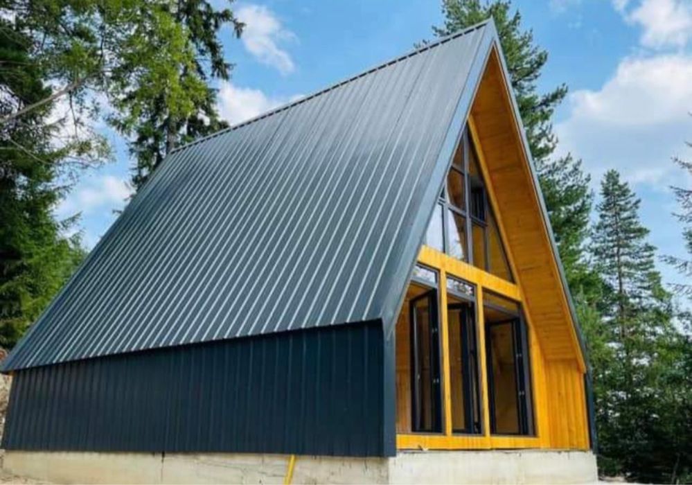 Cabane tip A , case pe structura metalica , garaje si foisoare