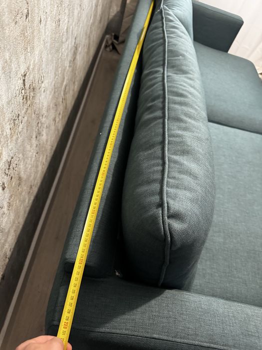 Canapea verde petrol 230x100 cm, stare foarte bună