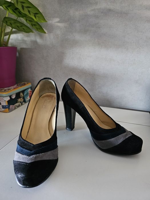 Pantofi piele naturala cu platforma ascunsa