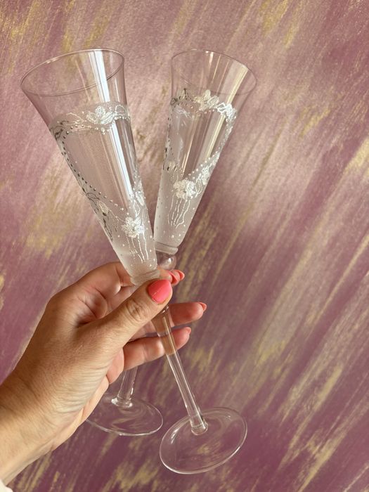 РАЗПРОДАЖБА!!! Рисувани сватбени ритуални чаши