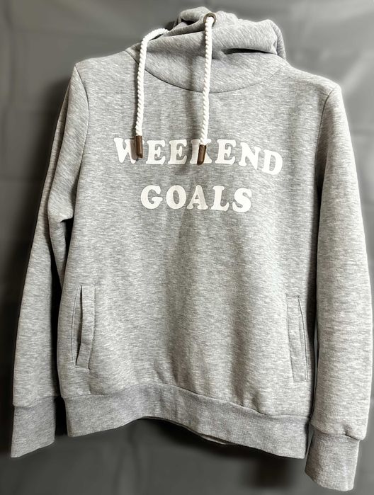 Hoodie, hanorac cu mânecă lungă, de culoare gri deschis, unisex