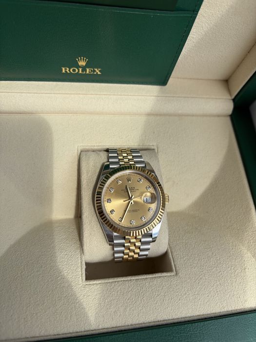 Rolex Datejust 41 Ref. 126333 Champagne Diamond Dial – Full Set 2023