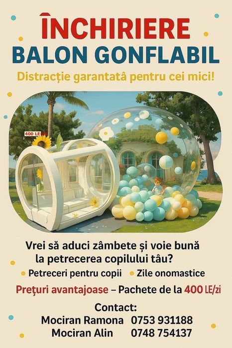 Balon gonflabil de închiriat – Zâmbete garantate la petreceri!