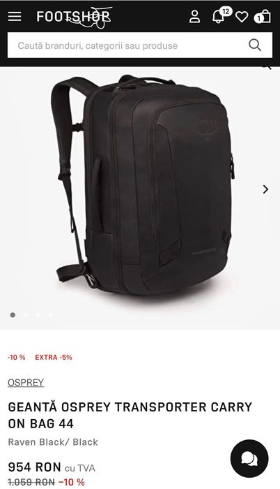 Rucsac osprey transporter nou