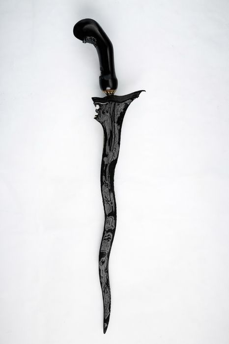 Cutit sabie ceremoniala KERIS BAROG Bali Indonezia colectie bar pub