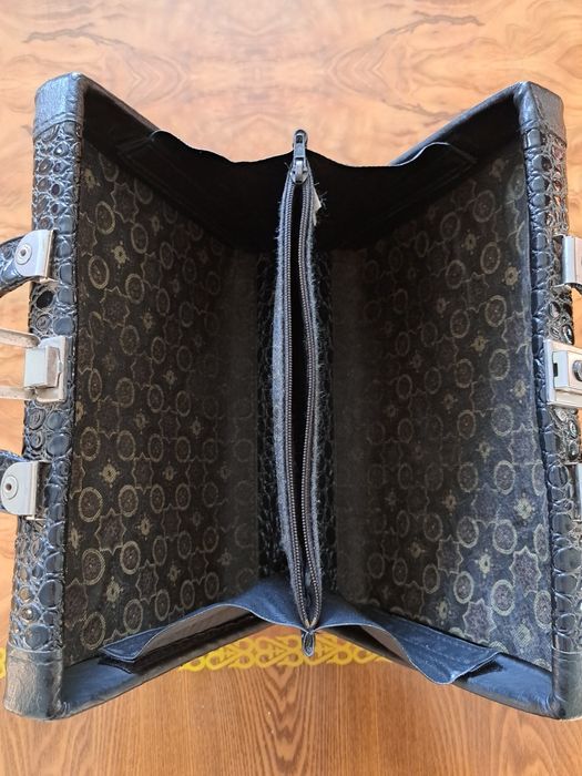 Сумка саквояж кожанная