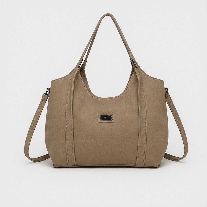 Дамска чанта от еко велур и к. – елегантен и практичен модел (бордо)