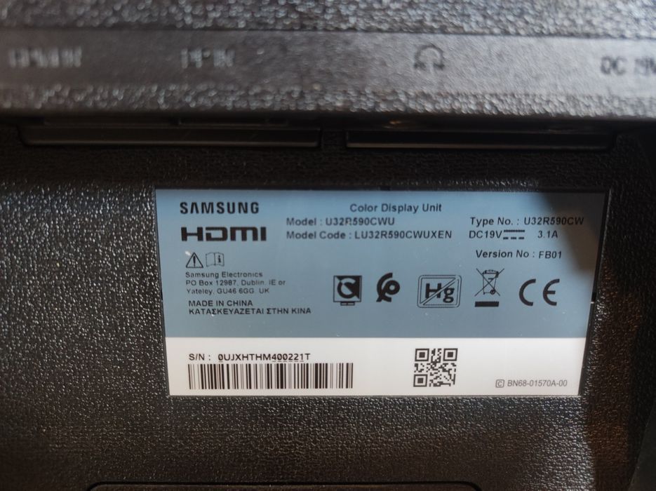 Монитор 4К Samsung 32 U32R590 Curved