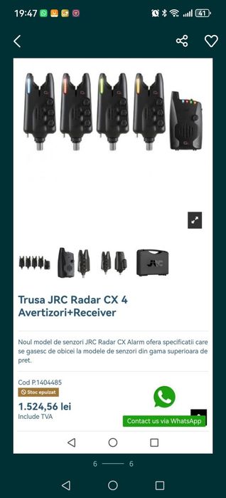 avertizori pescuit JRC  CX 800LEI