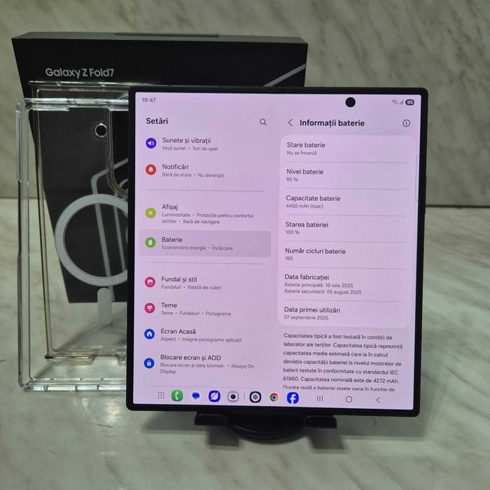 Telefon Samsung Galaxy Fold 7 Negru 512/12 gb Full Box si Husa Cadou Zeus Amanet Rahova 35398