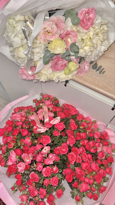 Букет! Гортензии, Эустома ЦВЕТЫ