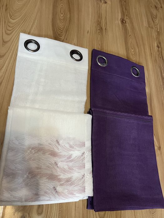 Пердета 150*260 бяло и лилаво