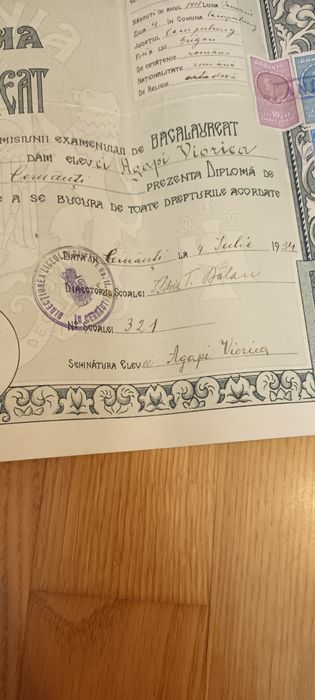 Diploma veche Interbelica