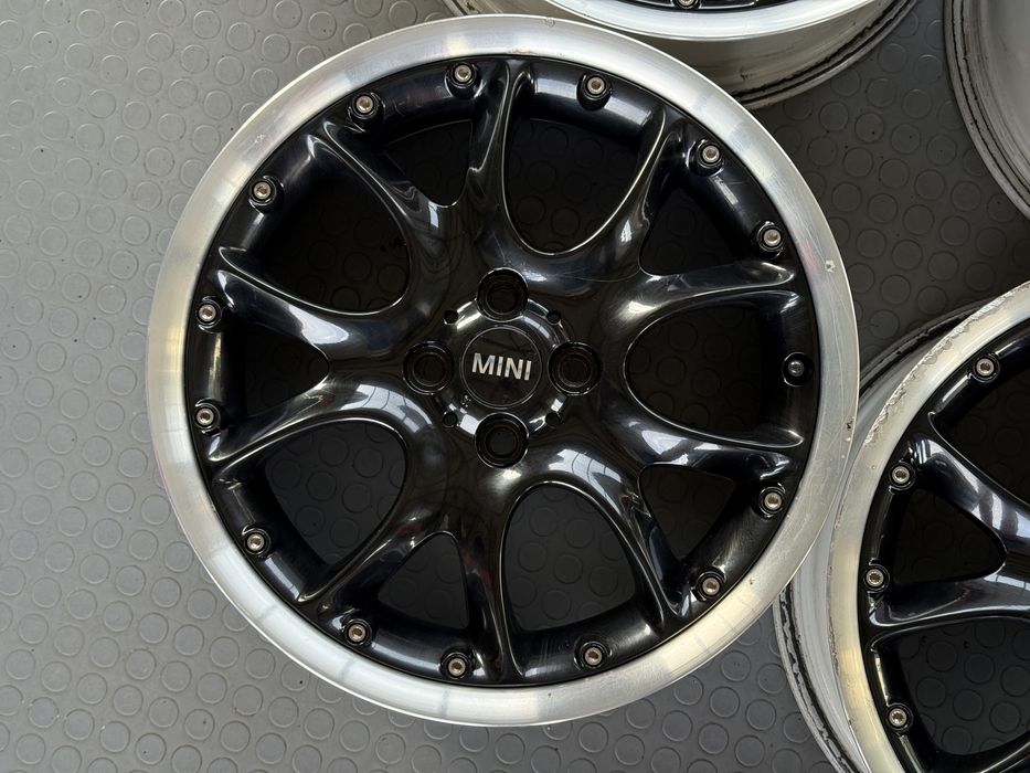4бр. ОТЛИЧНИ ДВУКОМПОНЕНТНИ 17” ДЖАНТИ *RONAL R98* 4х100 за -MINI/MG/други- 7Jx17H2, ET48