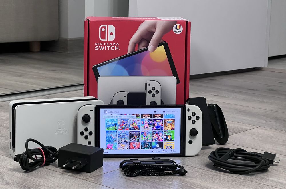 FIFA 26 - Consola Nintendo SWITCH OLED - 256GB - accesorii - 25 jocuri