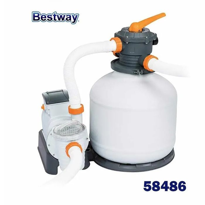 Пясъчна помпа за всички басейни Bestway Flowclear, 9841 л/ч., 500W гаранция 2г.