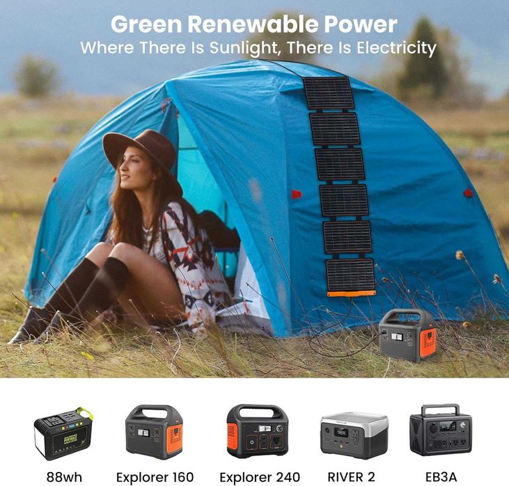 Соларен панел FlexSolar 60W сгъваем USB-C IP67