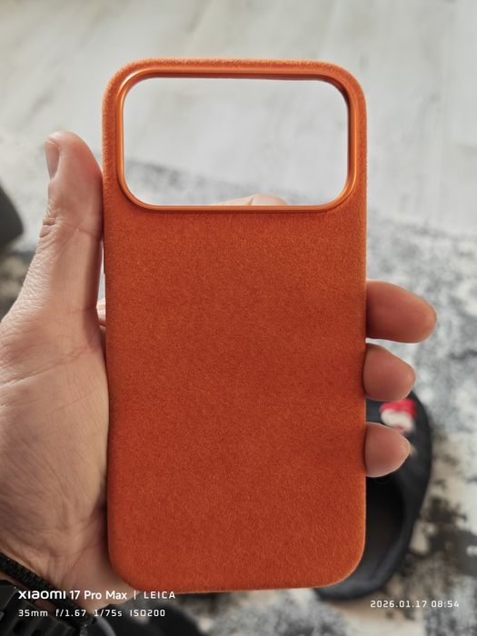 Husa piele alcantara iphone 17 pro max