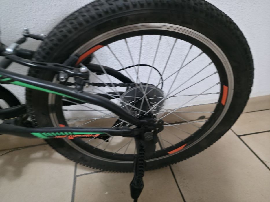Bicicleta mtb RICH ALPINE, roti 20 in. Verde cu portocaliu