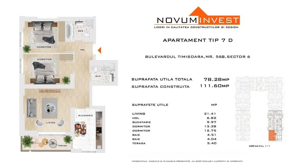 Apartament 3 camere, Metrou Gorjului Comision 0% — fotografia 1